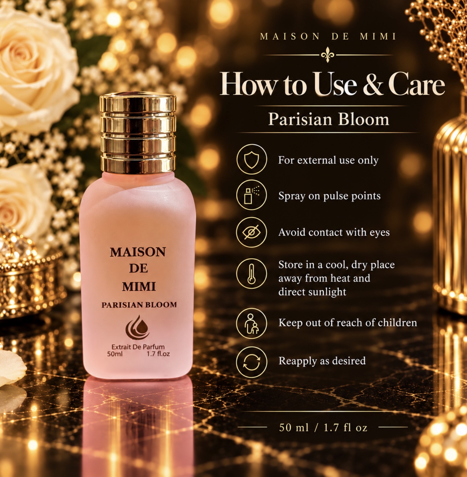 Parisian Bloom – 50ml Luxury Extrait de Parfum - Image 2